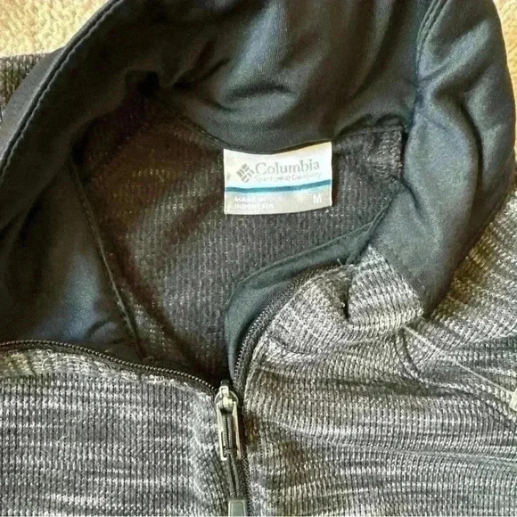 Columbia Optic Got It II 1/2 Zip Pullover Long Sleeve Womens Medium Black gray - Picture 2 of 4